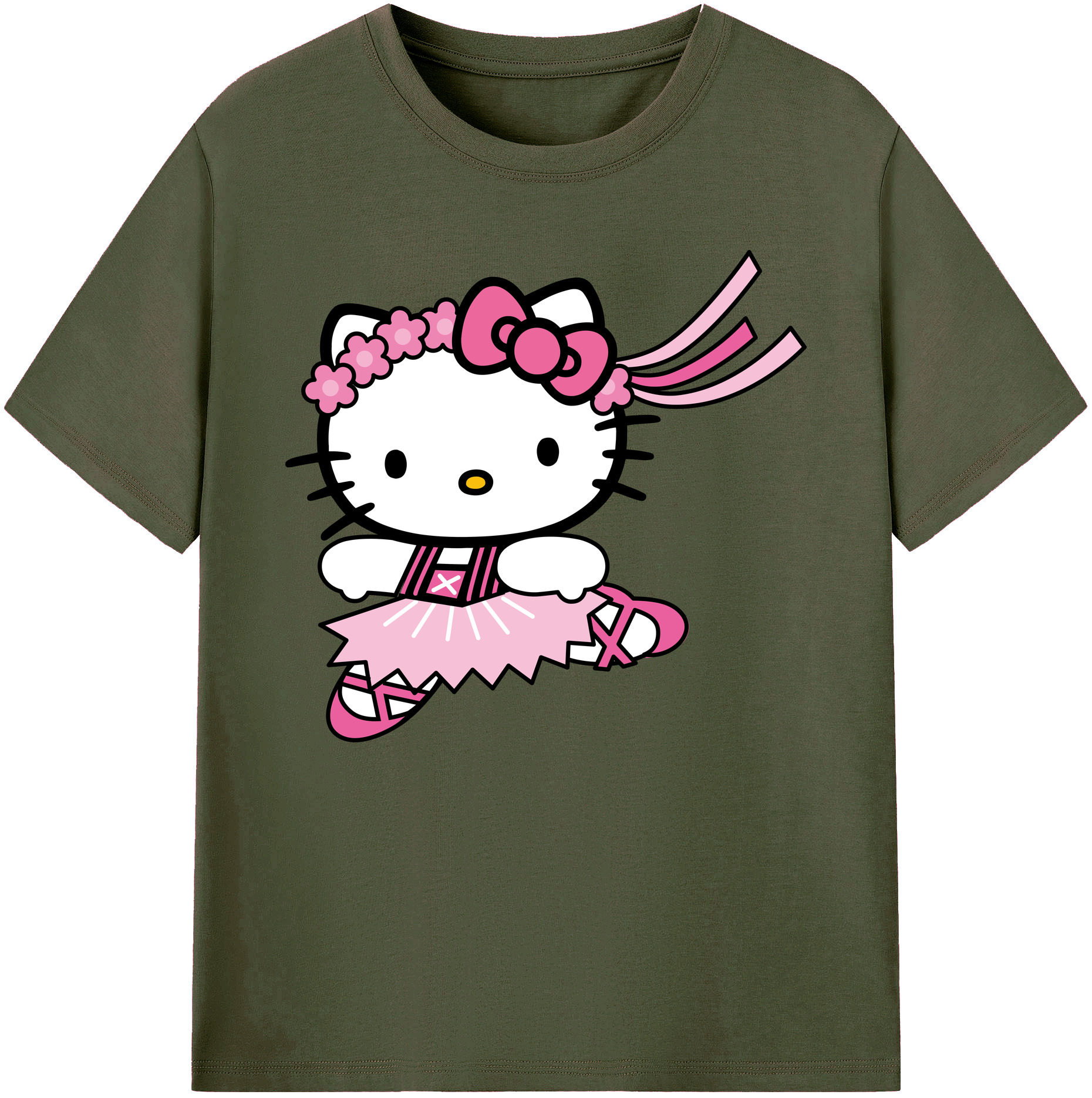 （画像用） Hello Kitty ハローキティ 綿100％ メンズ半袖Tシャツ｜肌触りやわらか＆通気性